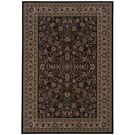 Ariana 213k Black/Ivory Area Rug