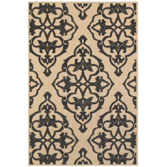 Cayman 1b Sand/Charcoal Area Rug