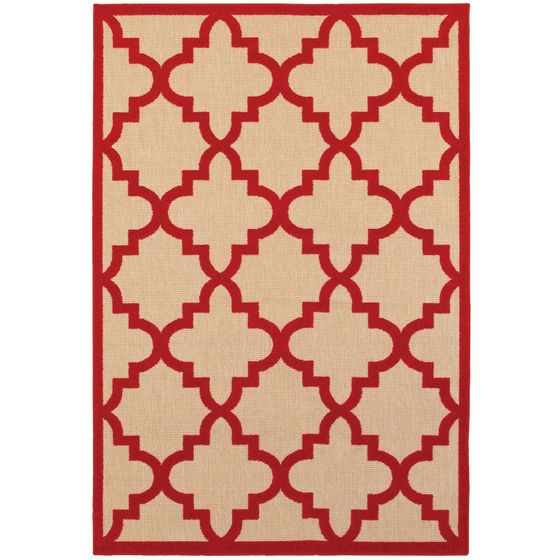 Cayman 660r Sand/Red Area Rug