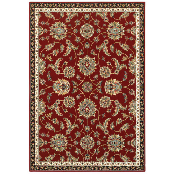 Kashan 370r Red/Multi Area Rug