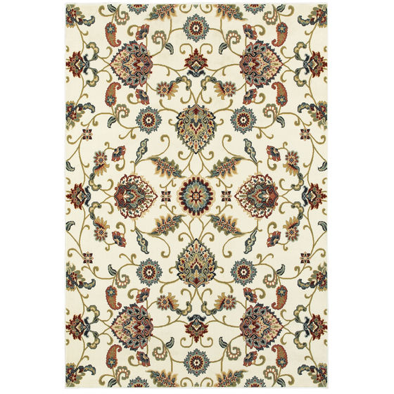 Kashan 9946w Ivory/Multi Area Rug