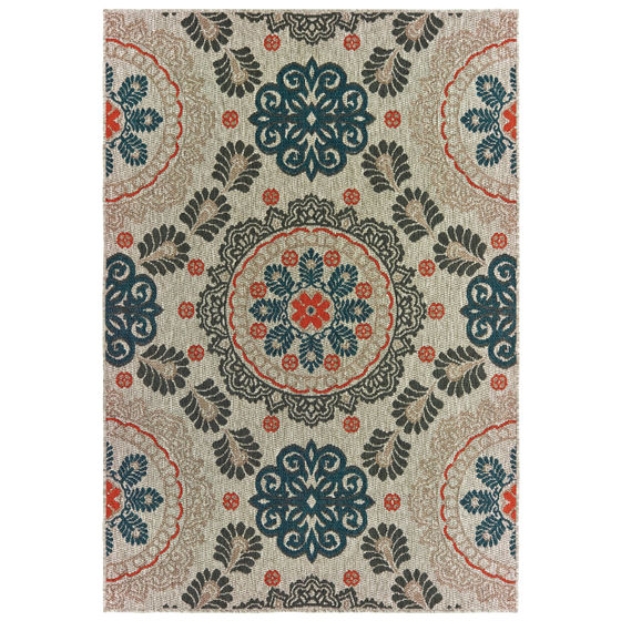 Latitude 1903w Grey/Blue Area Rug
