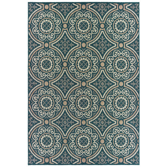 Latitude 609b Blue/Grey Area Rug