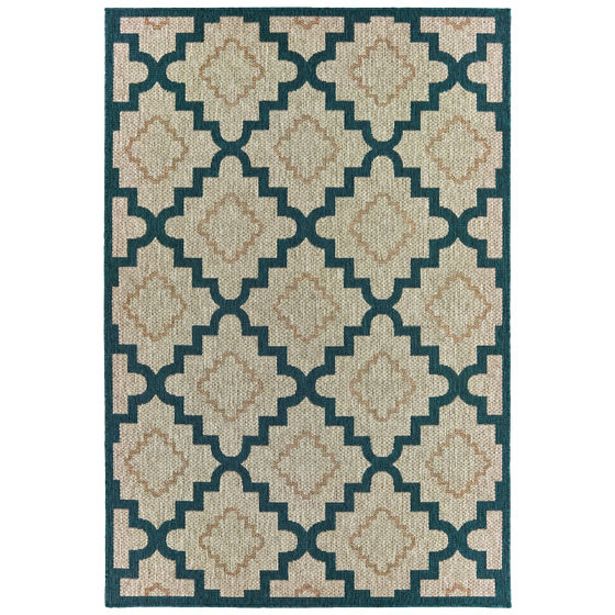Latitude 804i Grey/Blue Area Rug
