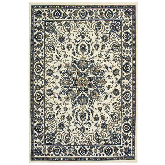 Marina 1248w Ivory/Navy Area Rug