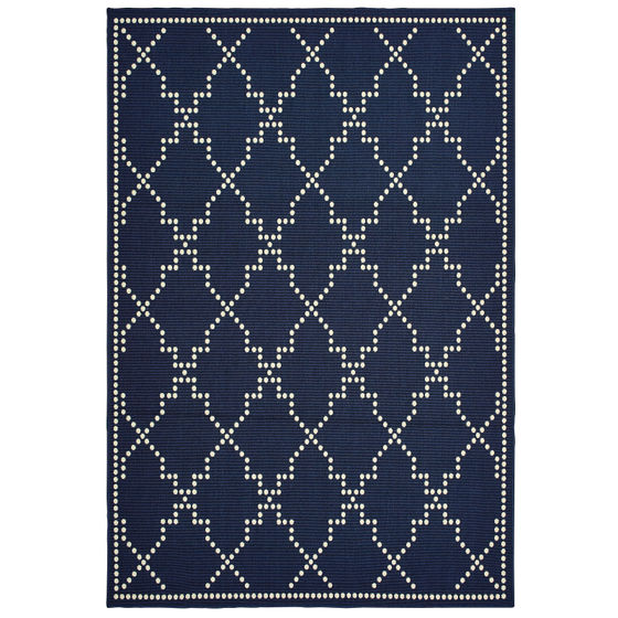 Marina 7765b Navy/Ivory Area Rug