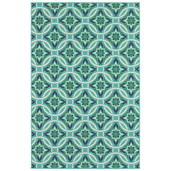 Meridian 5868l Blue/Green Area Rug