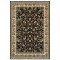 Kashan 108b Black/Ivory Area Rug
